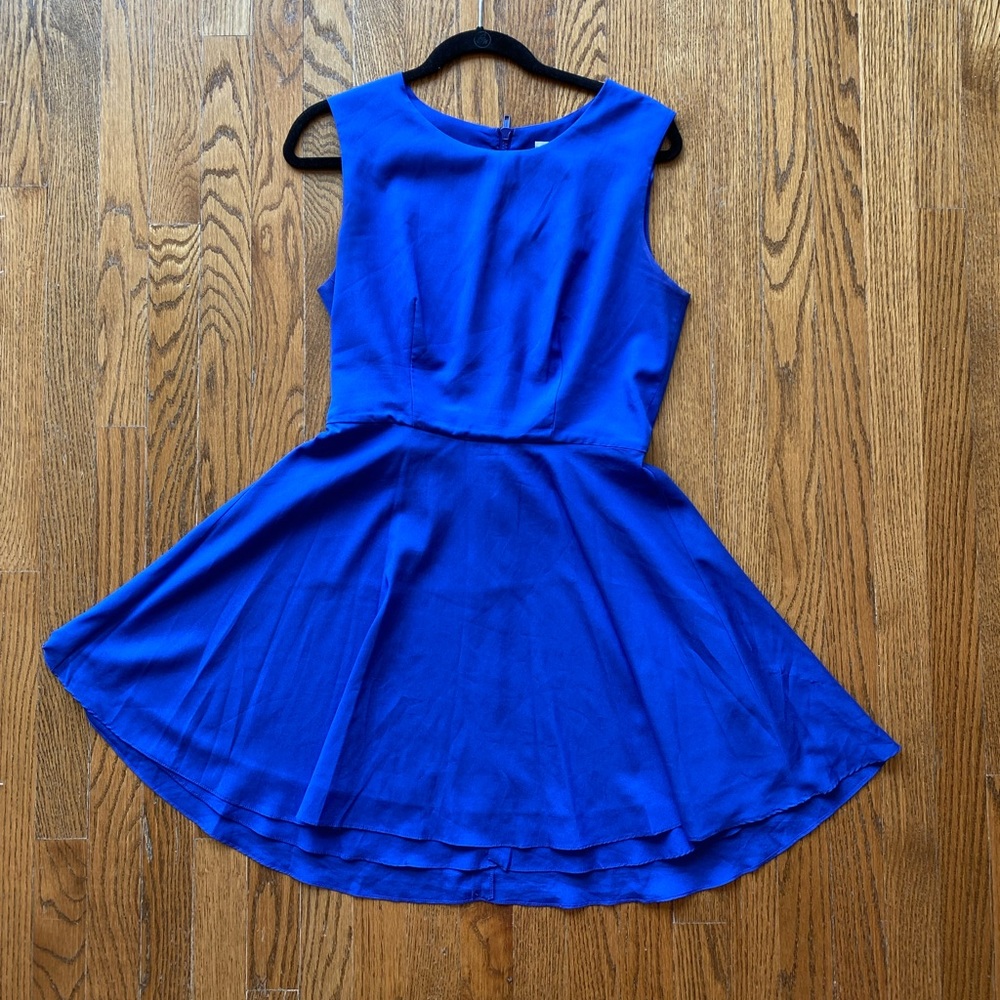 Cobalt blue silky feel dress